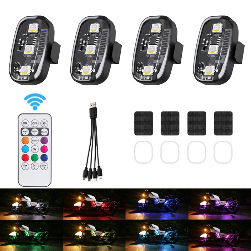 أضواء LED وامضة RGB للدراجات ا - مراجعة Drone Strobe Light وسعره