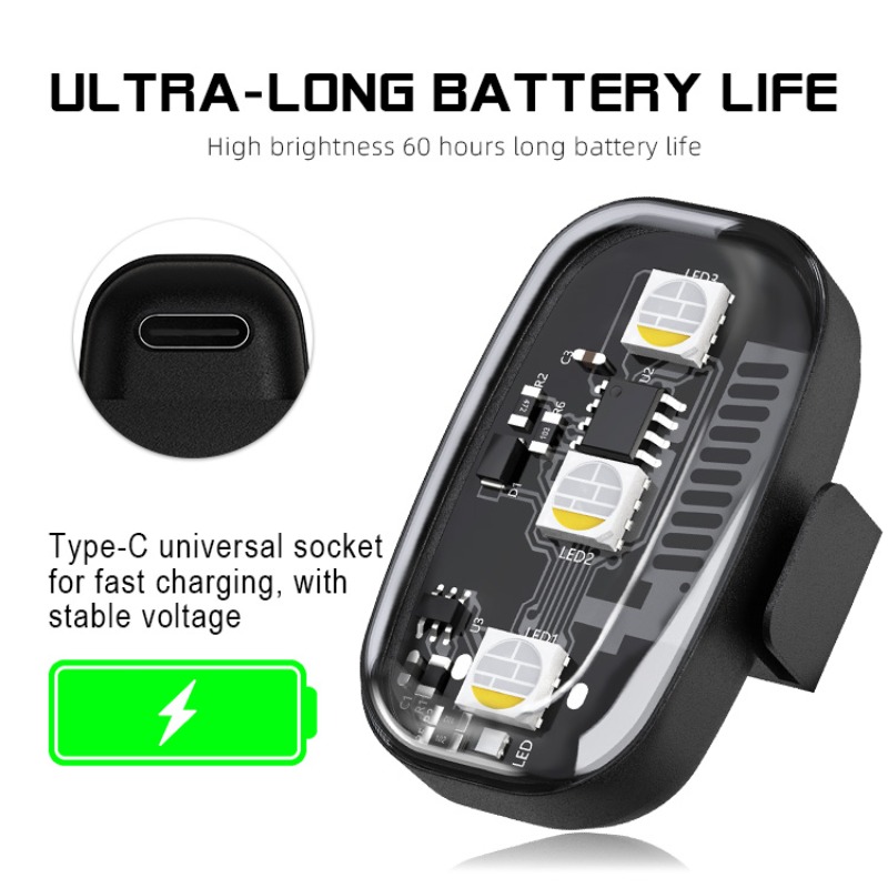 أضواء LED وامضة RGB للدراجات ا - مراجعة Drone Strobe Light وسعره